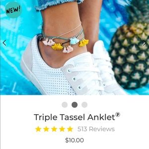 2 Pura Vida Triple Tassel Anklets🌟